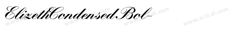 ElizethCondensed Bol字体转换
